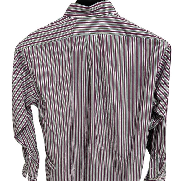 Ralph Lauren Classic Fit Button Up Shirt Men's Size Medium Multicolor Striped - Picture 6 of 6